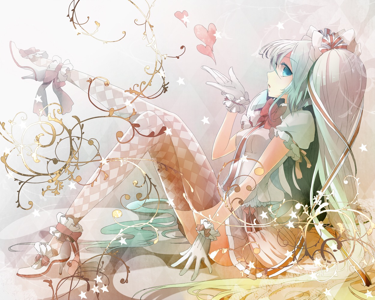 hatsune_miku thighhighs vocaloid zerokichi