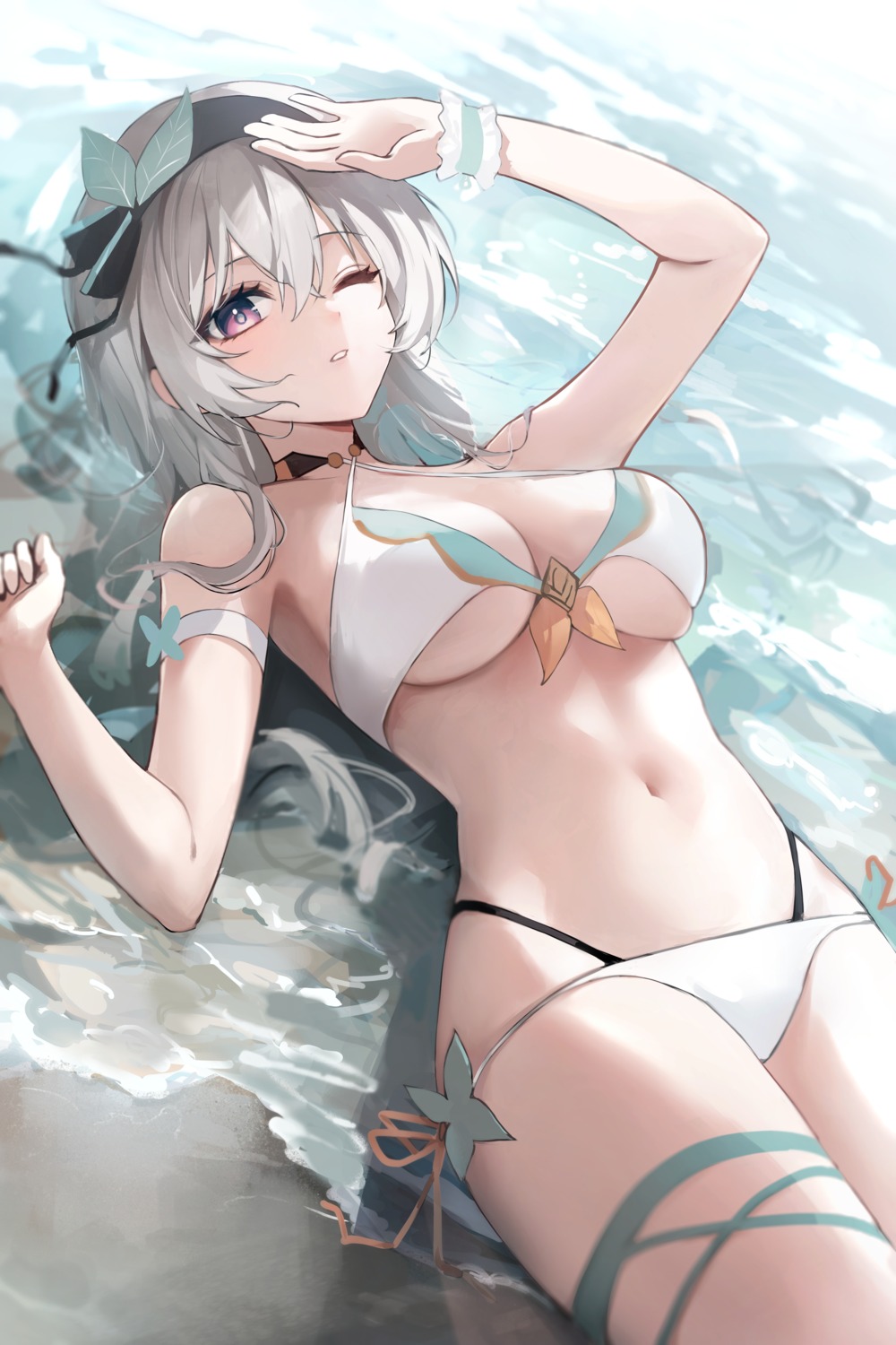 bikini chabi firefly garter honkai:_star_rail swimsuits wet