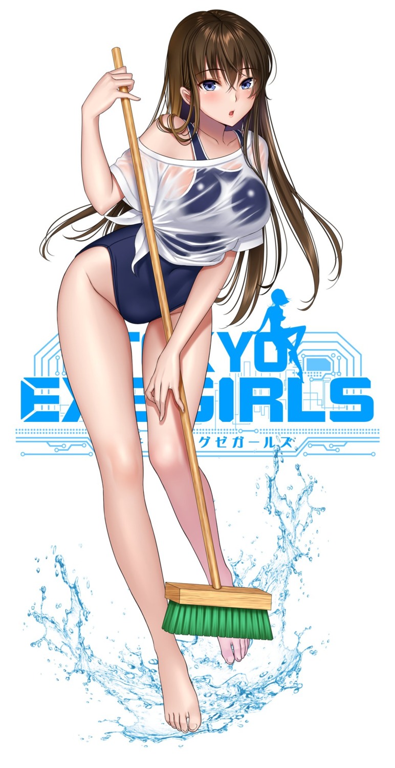 re:shimashima see_through swimsuits tokyo_exe_girls wet_clothes