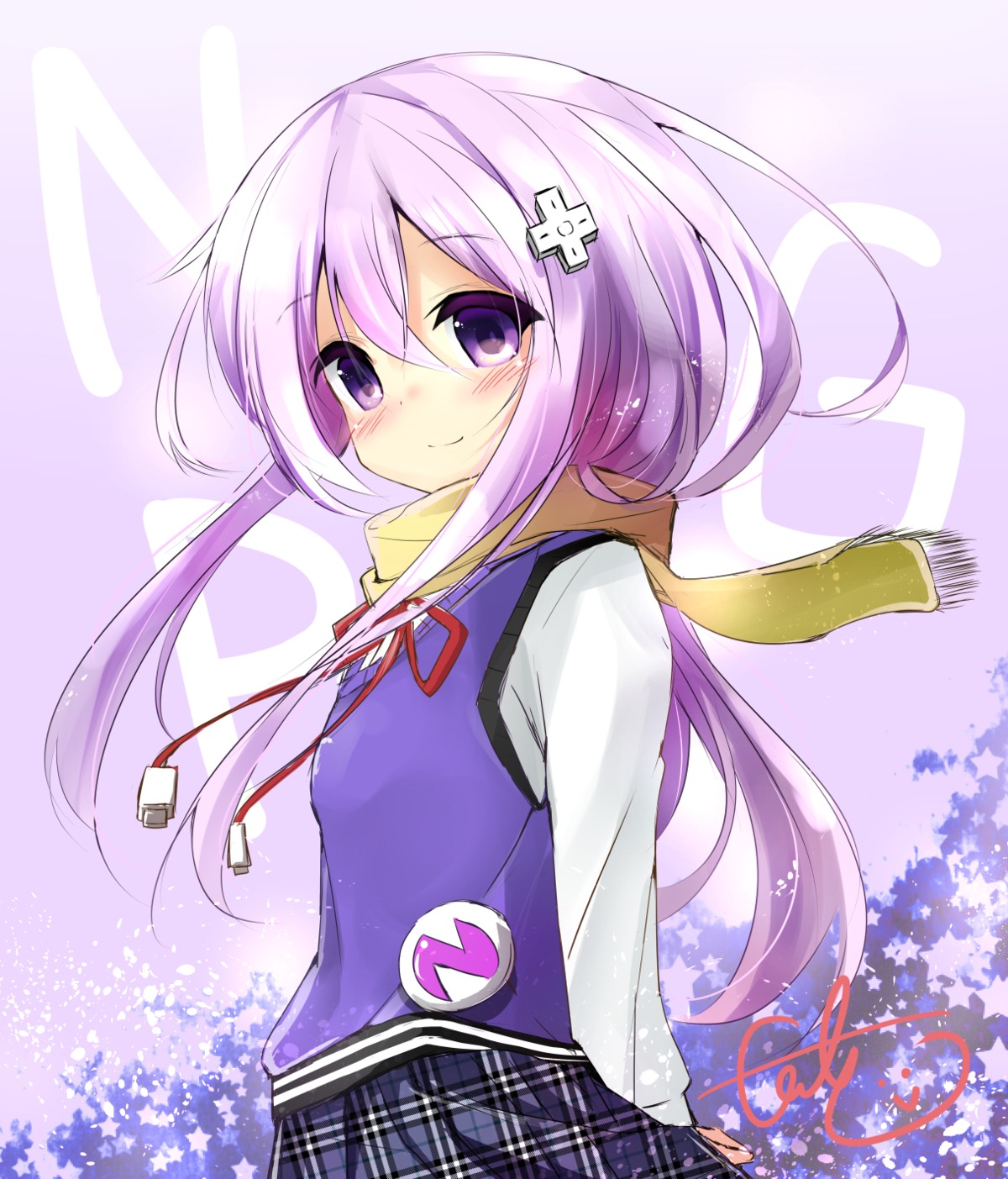 choujigen_game_neptune fairy_eye nepgear seifuku sweater