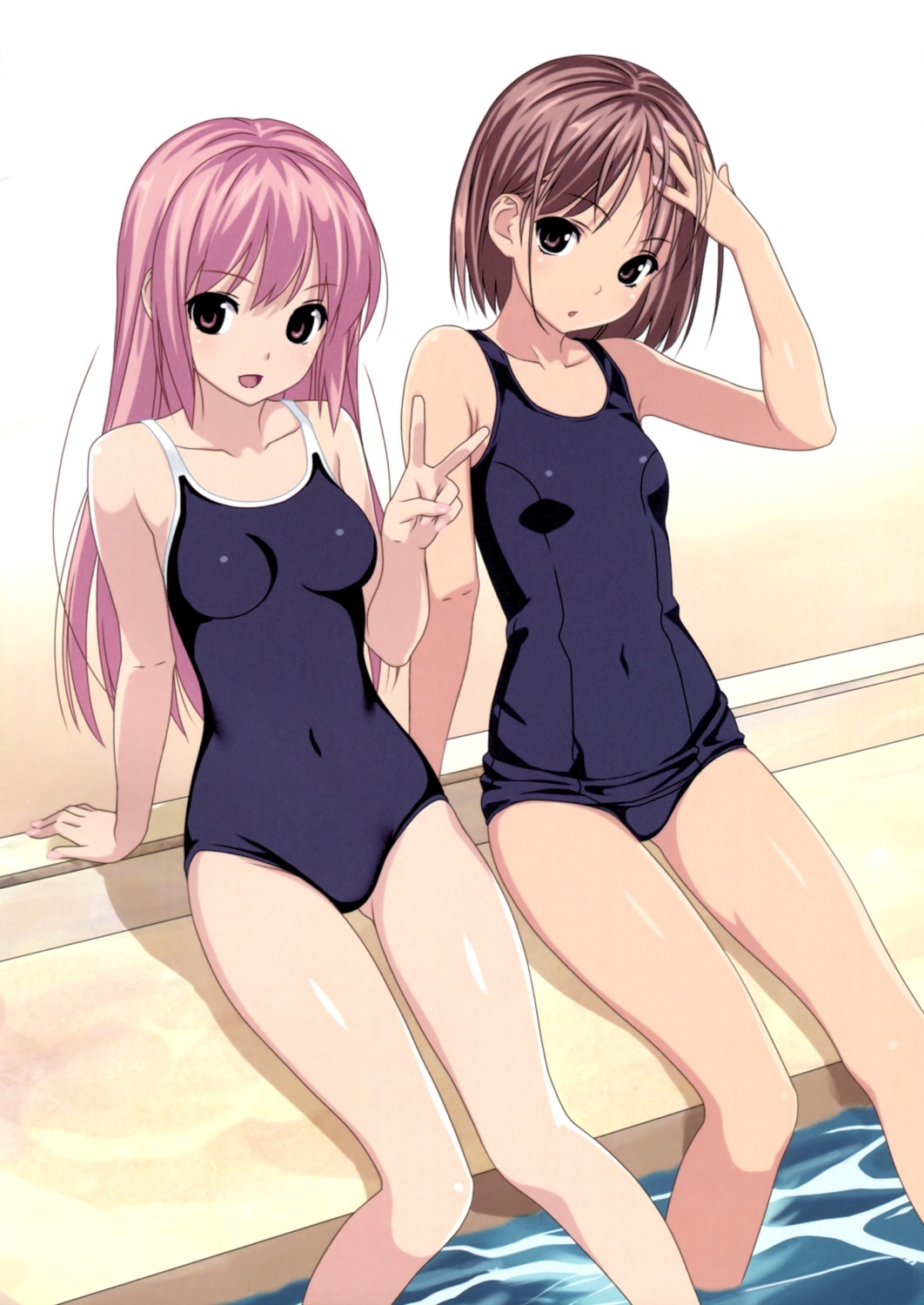 koutaro school_swimsuit swimsuits wet