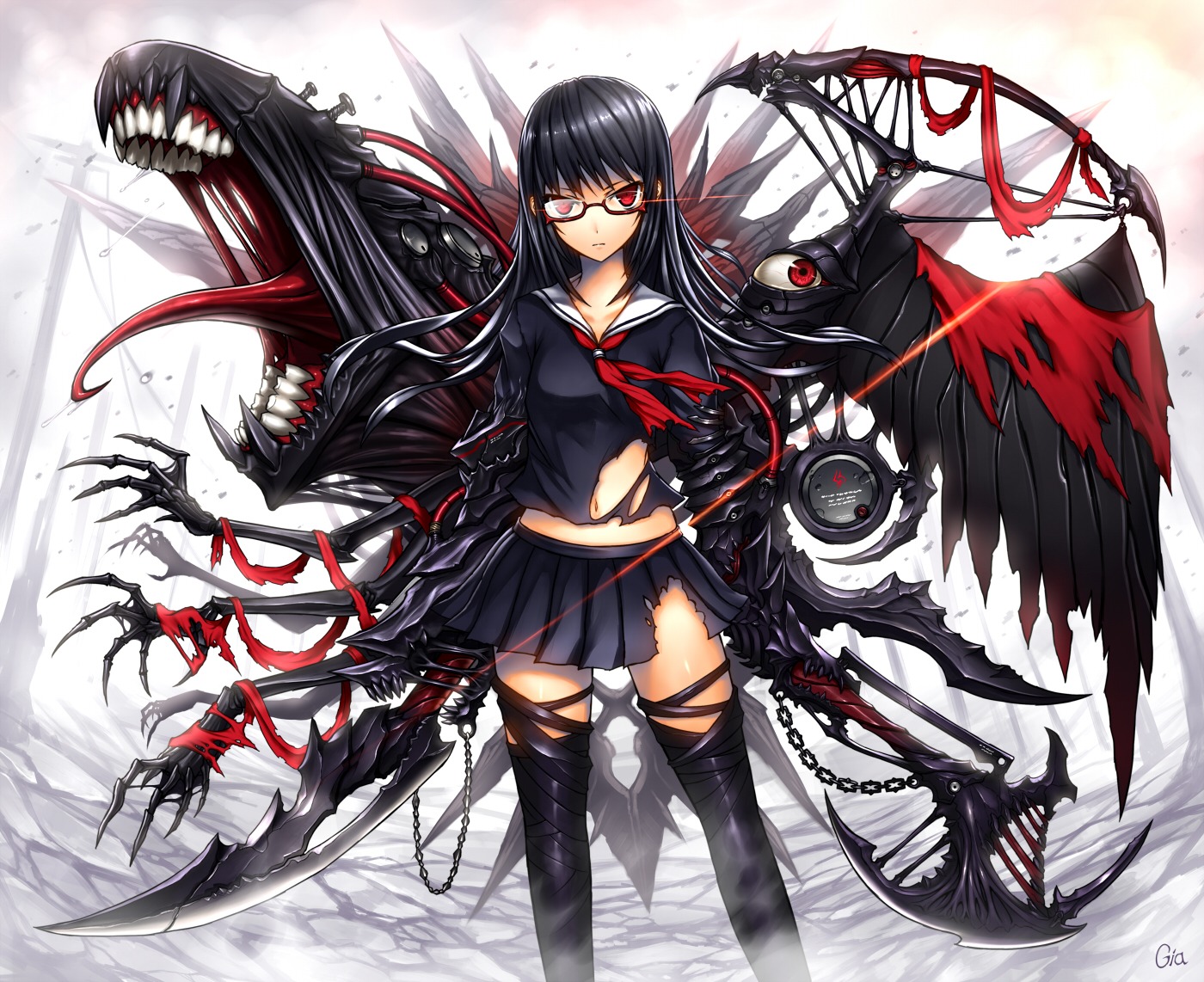 gia megane monster thighhighs weapon