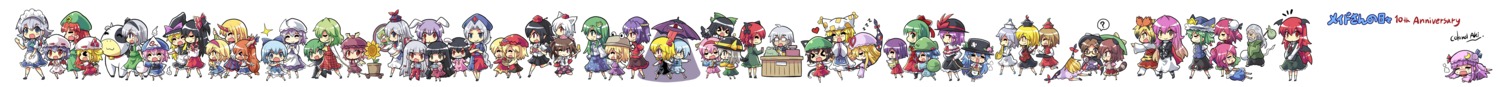 animal_ears bunny_ears chibi guitar horns maid megane nekomimi pointy_ears tagme touhou umbrella wings witch