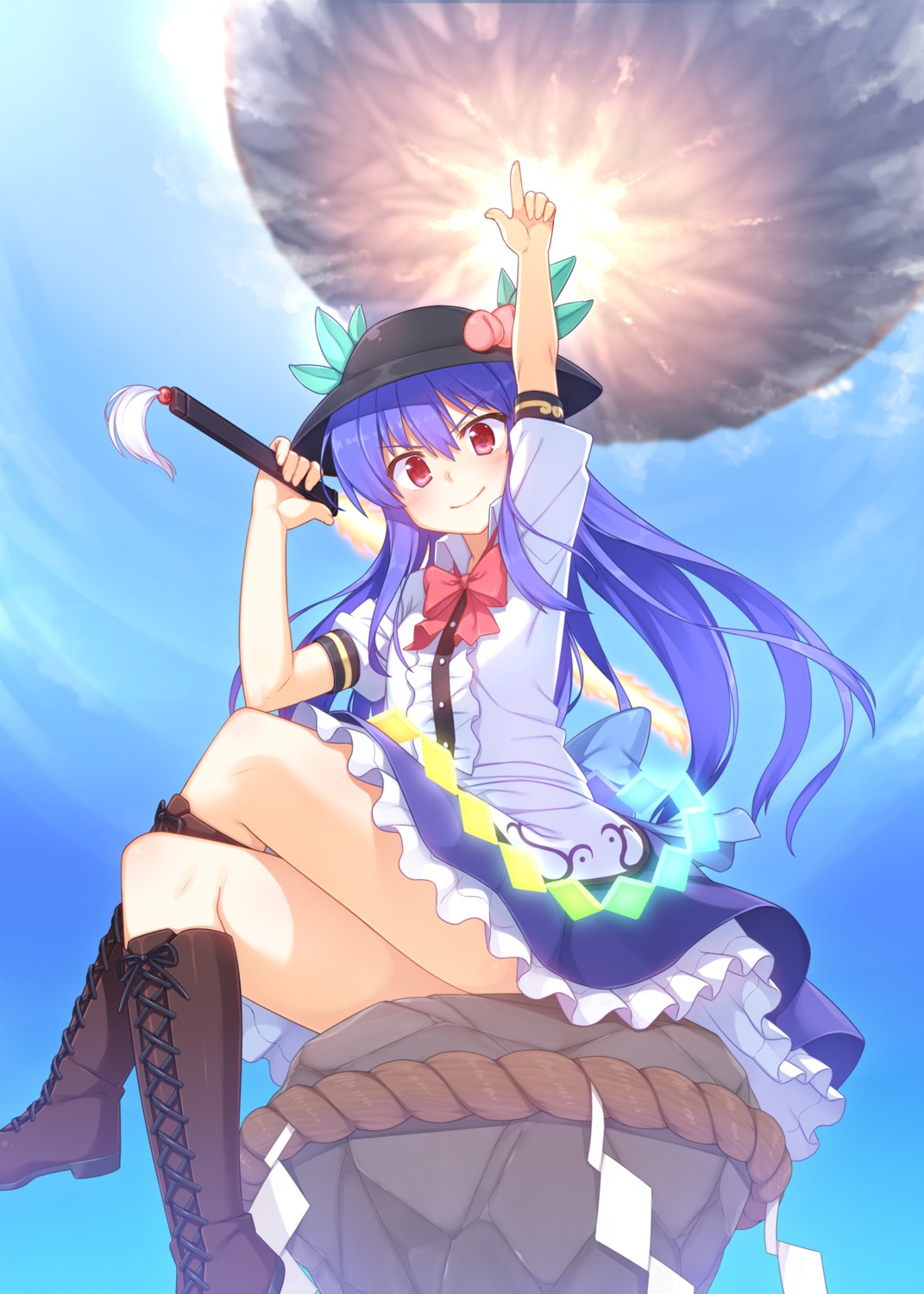 hinanawi_tenshi racer_(magnet) sword touhou