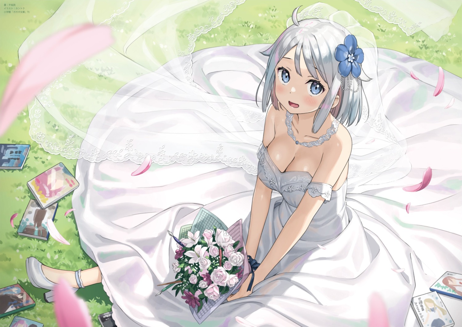 cleavage dress heels imouto_sae_ireba_ii. kani_nayuta kantoku no_bra wedding_dress