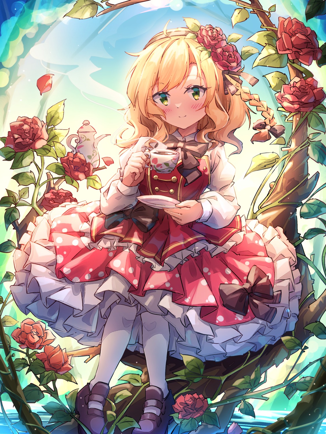 dress lolita_fashion pantyhose sakurai_momoka_(idolm@ster) sdftehn the_idolm@ster the_idolm@ster_cinderella_girls the_idolm@ster_cinderella_girls_u149