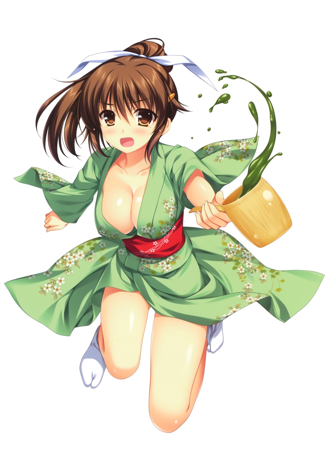 alpha cleavage no_bra yukata