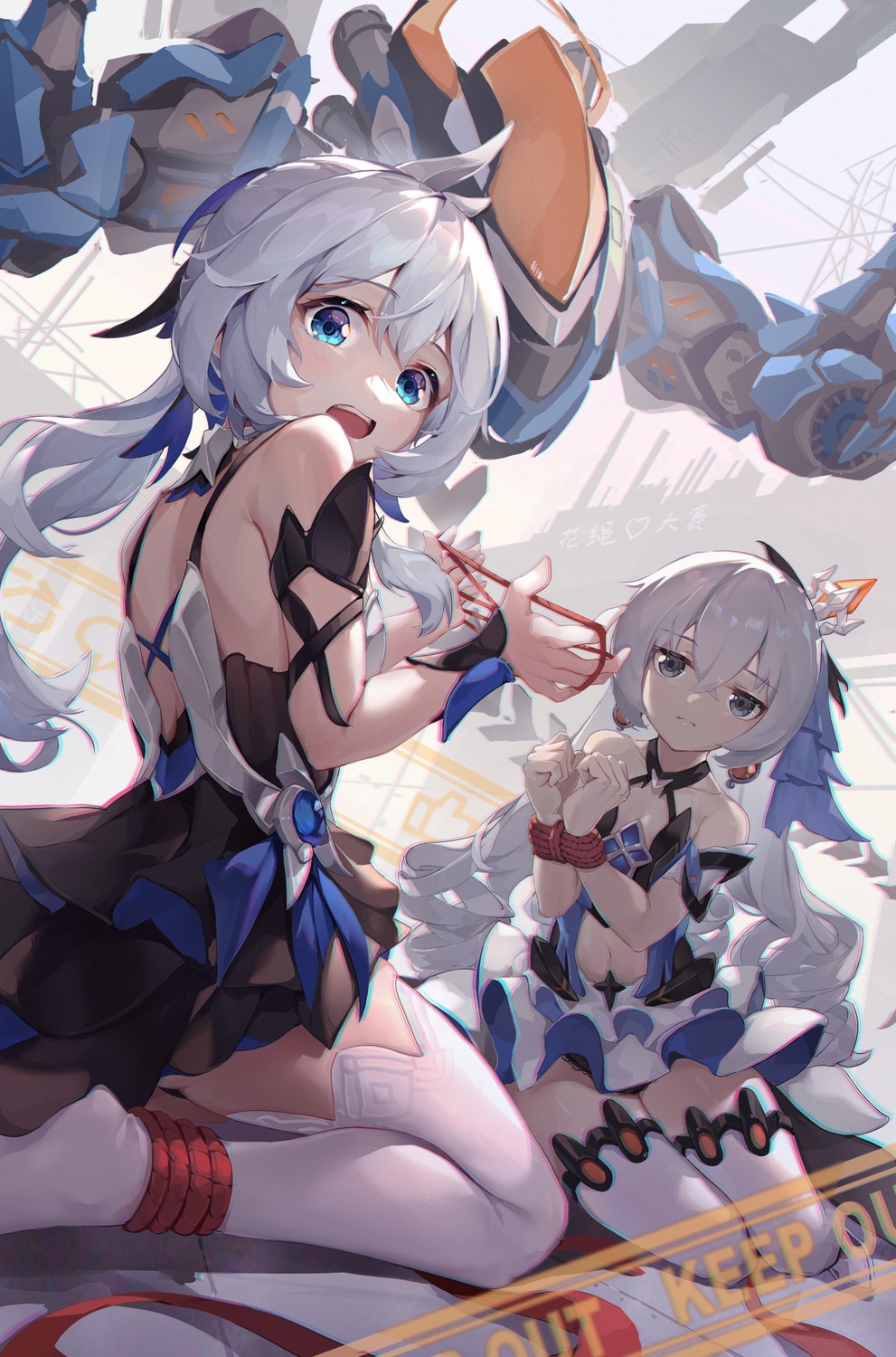 asc11 benghuai_xueyuan bondage bronya_zaychik honkai_impact mecha theresa_apocalypse thighhighs