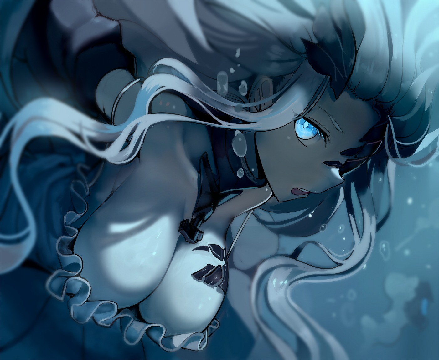 abyssal_jellyfish_hime kantai_collection no_bra walzrj