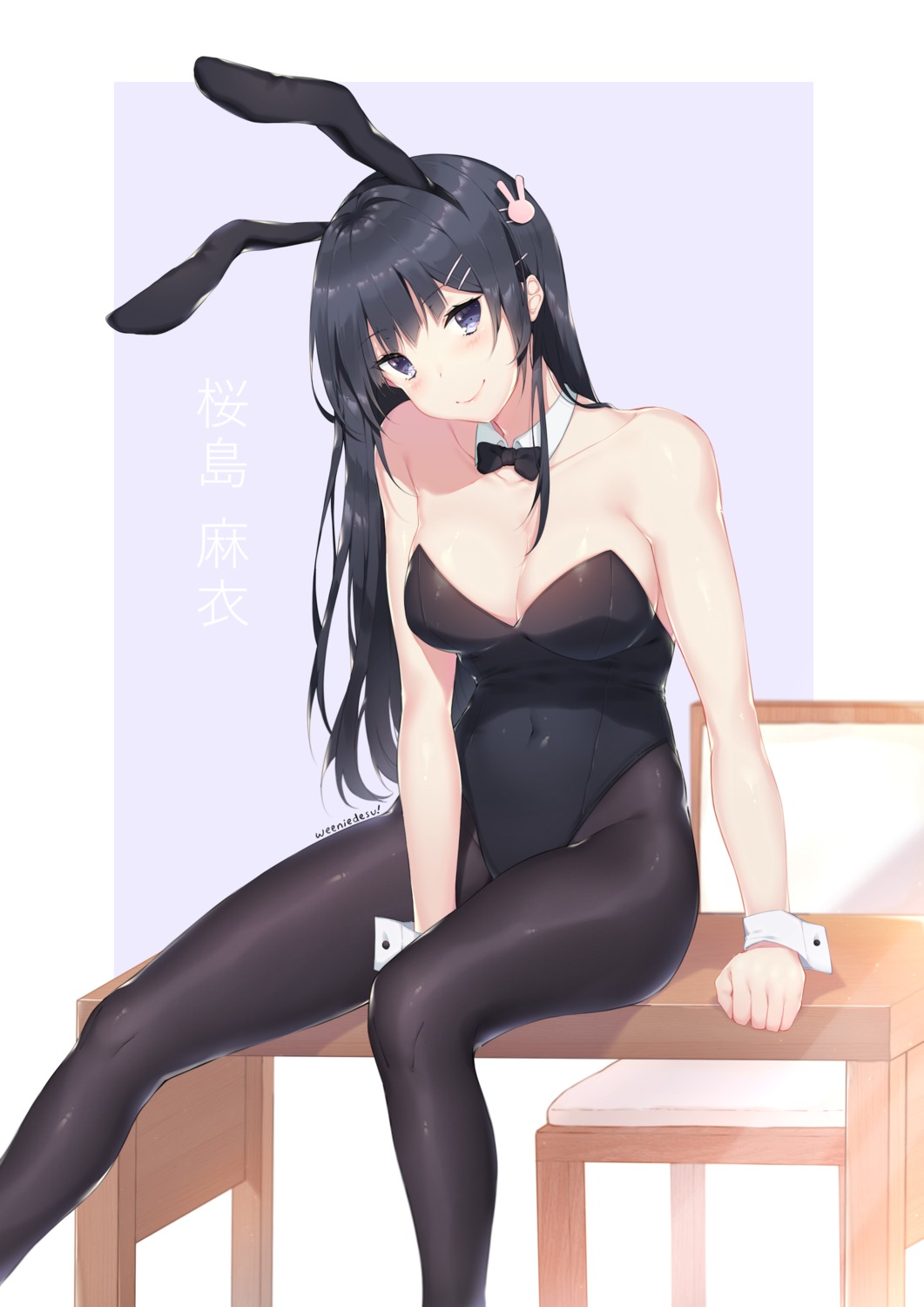 animal_ears bunny_ears bunny_girl pantyhose sakurajima_mai seishun_buta_yarou weeniedesu