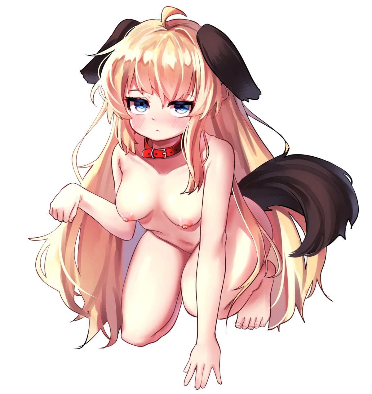 animal_ears inumimi kosobin naked nipples tail