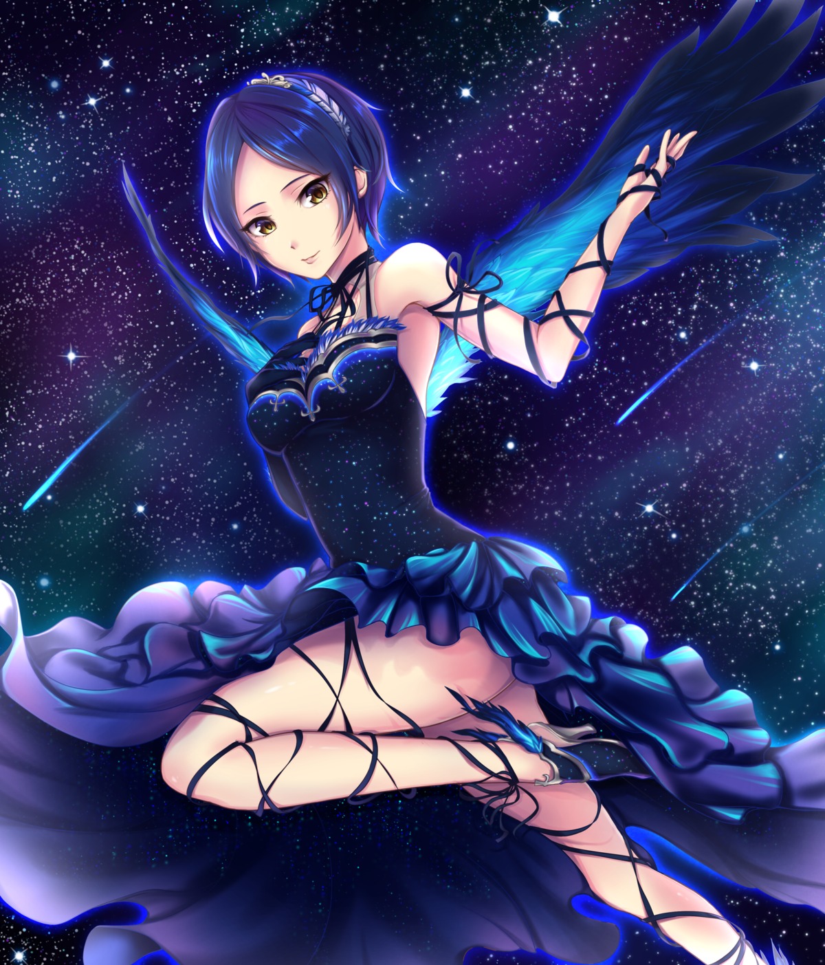 dress hayami_kanade heels ichigo_(artist) the_idolm@ster the_idolm@ster_cinderella_girls wings