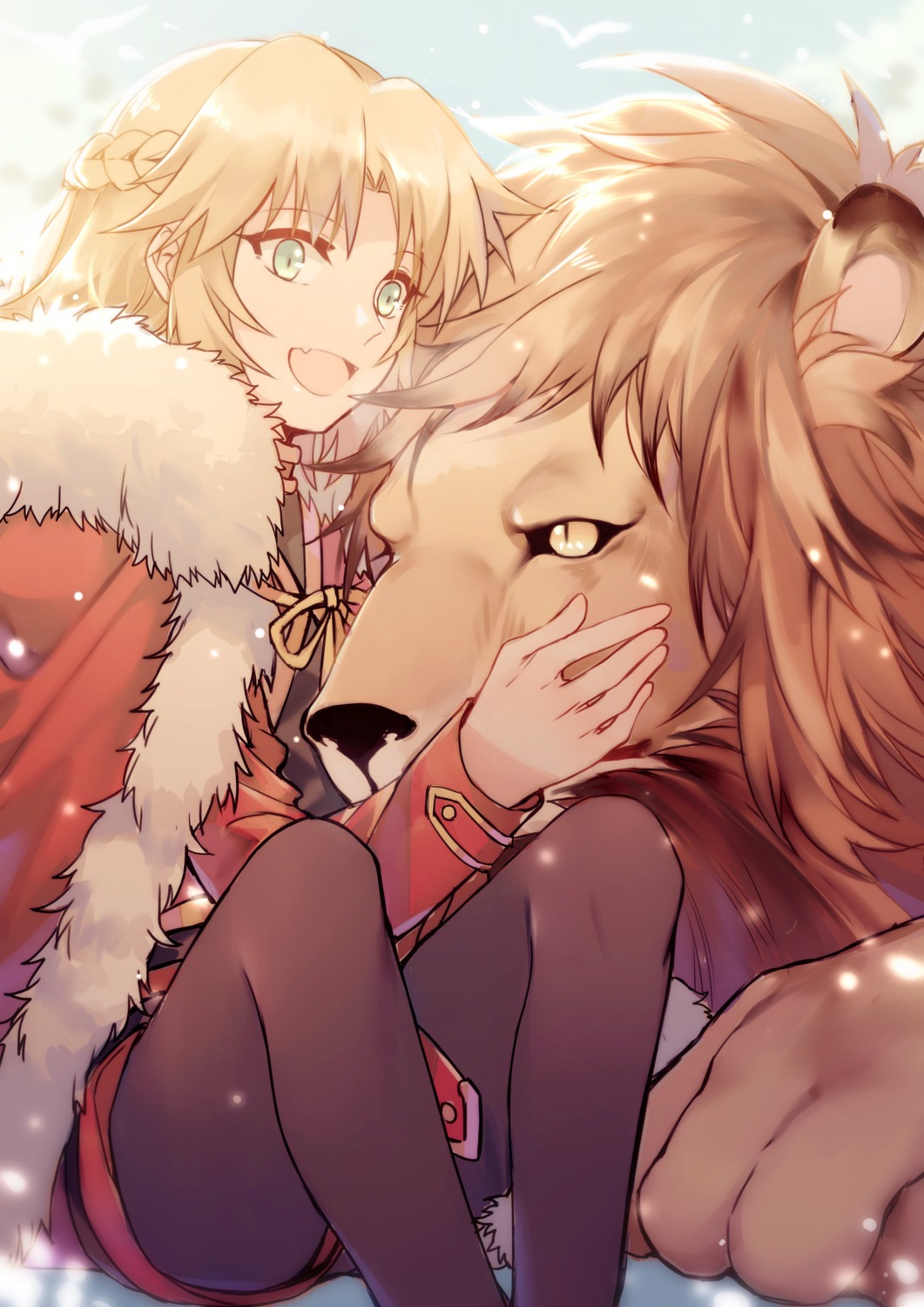 fate/apocrypha fate/grand_order fate/stay_night mordred_(fate) pantyhose yorukun