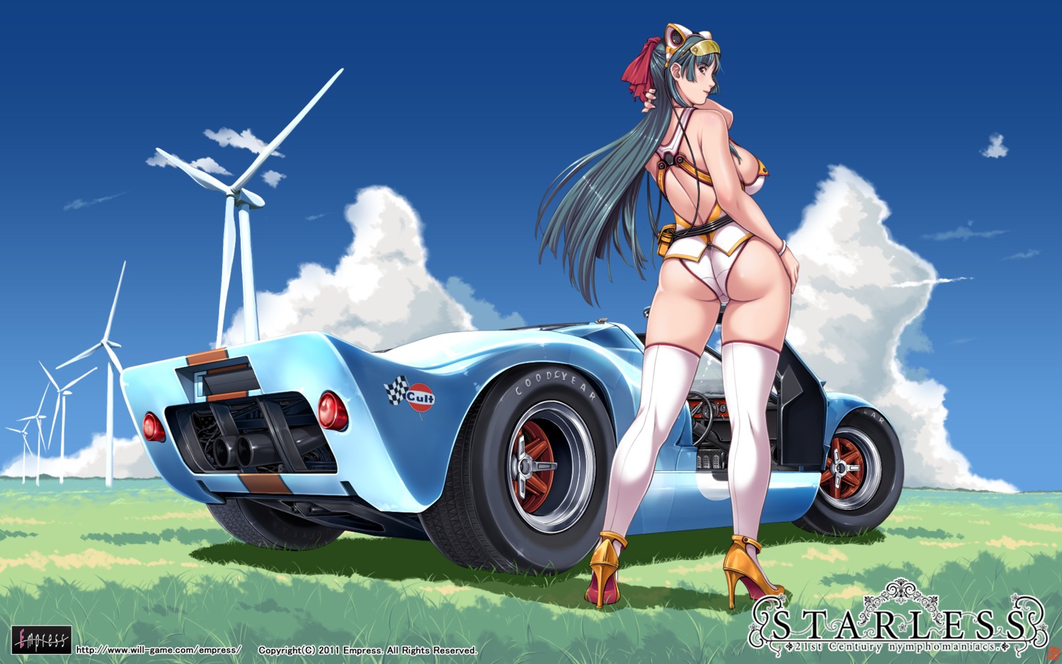 ass empress mamiya_marika mecha sei_shoujo starless swimsuits thighhighs wallpaper