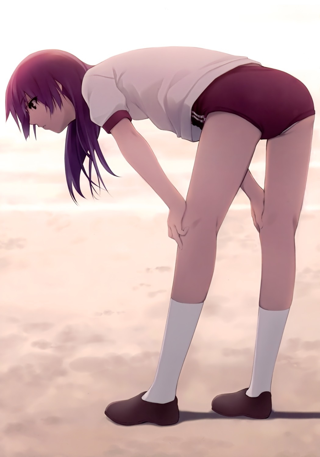 bakemonogatari buruma coffee-kizoku gym_uniform royal_mountain senjougahara_hitagi