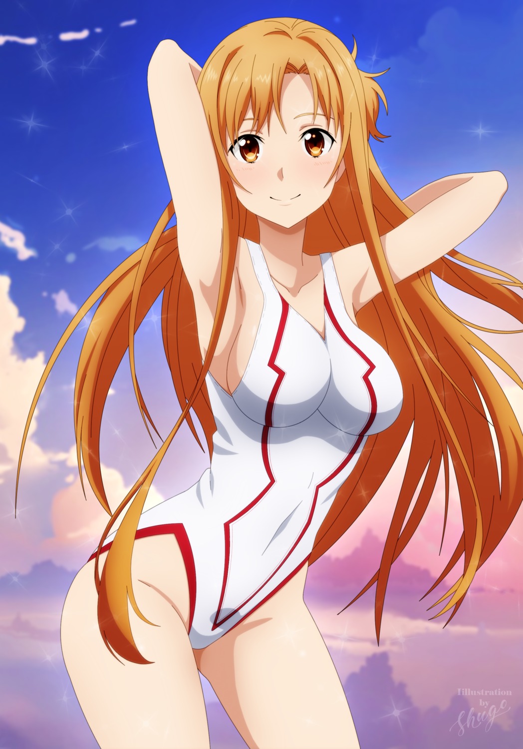 asuna_(sword_art_online) shugo19 swimsuits sword_art_online