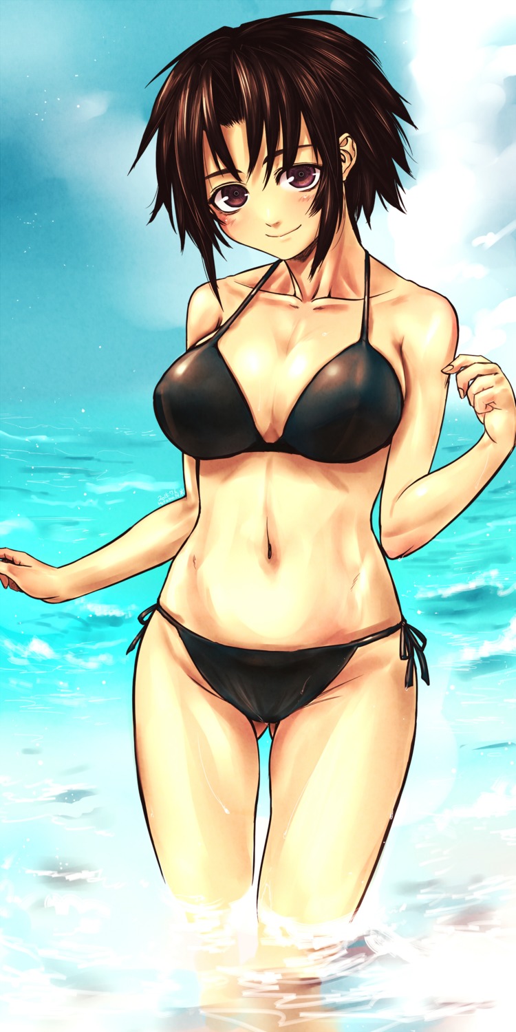 bikini cleavage kotoba_noriaki swimsuits wet
