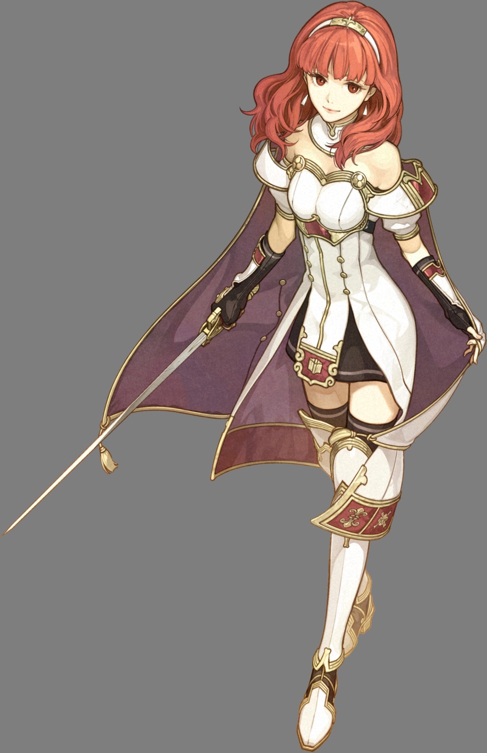 armor celica_(fire_emblem) hidari sword thighhighs transparent_png