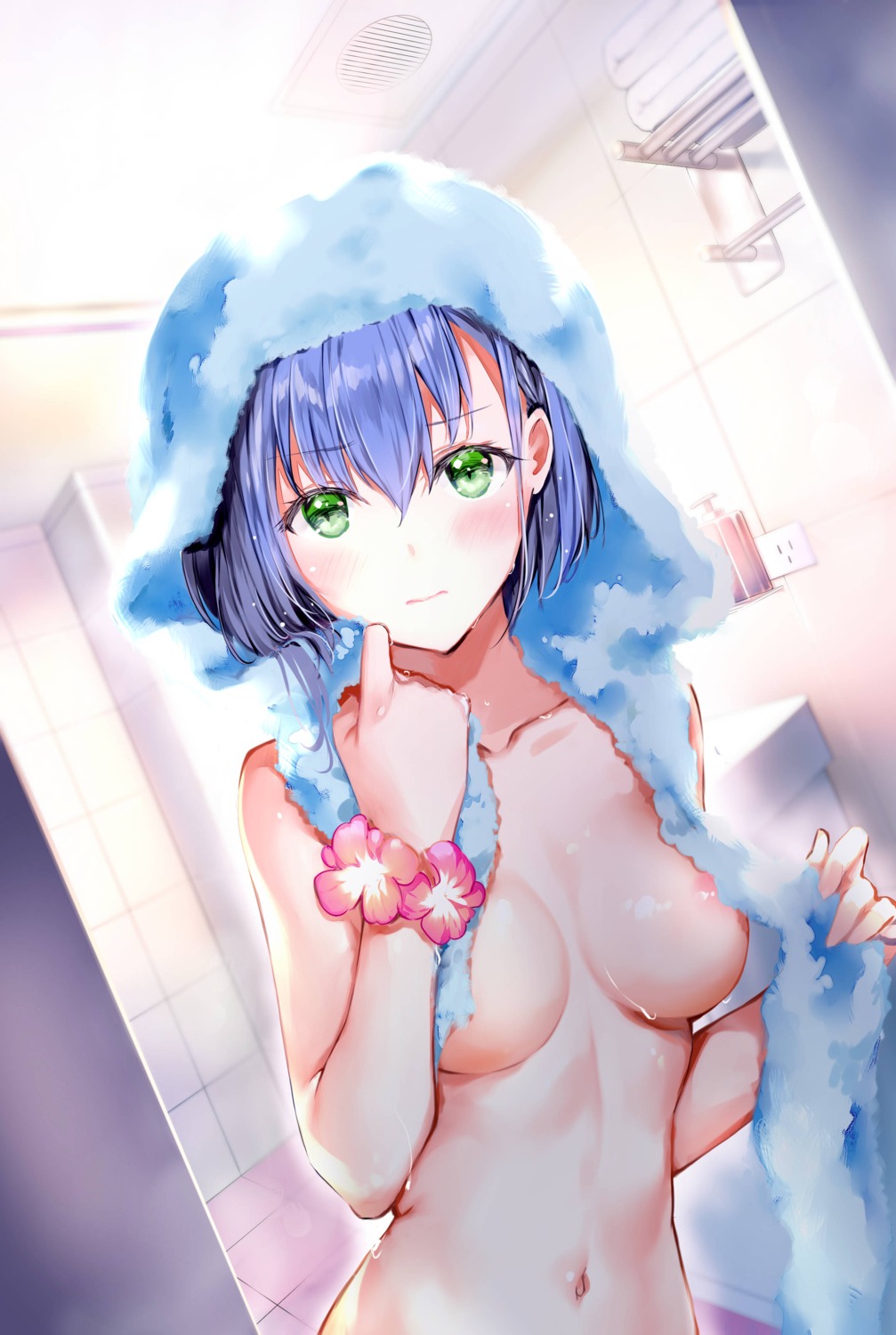 areola darling_in_the_franxx ichigo_(darling_in_the_franxx) naked rei towel wet