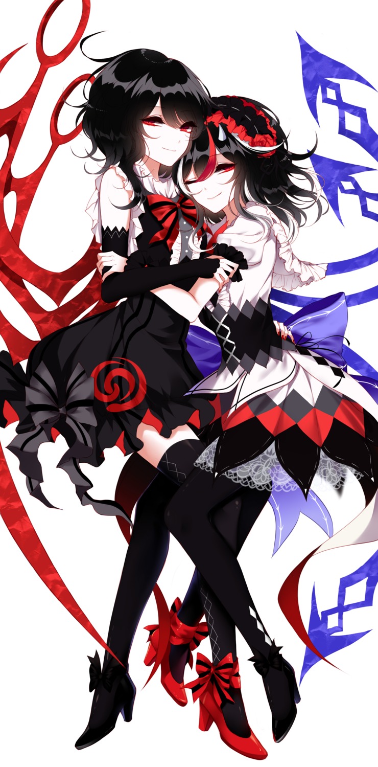 dress heels horns houjuu_nue kijin_seija pantyhose sheya thighhighs touhou wings