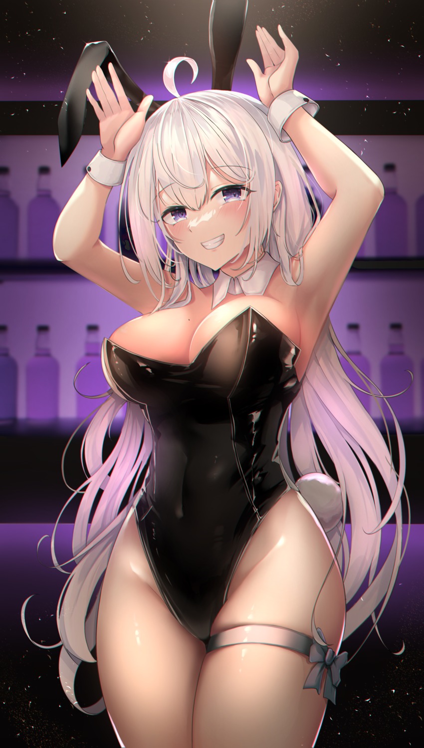 animal_ears bunny_ears bunny_girl garter leehong no_bra tail