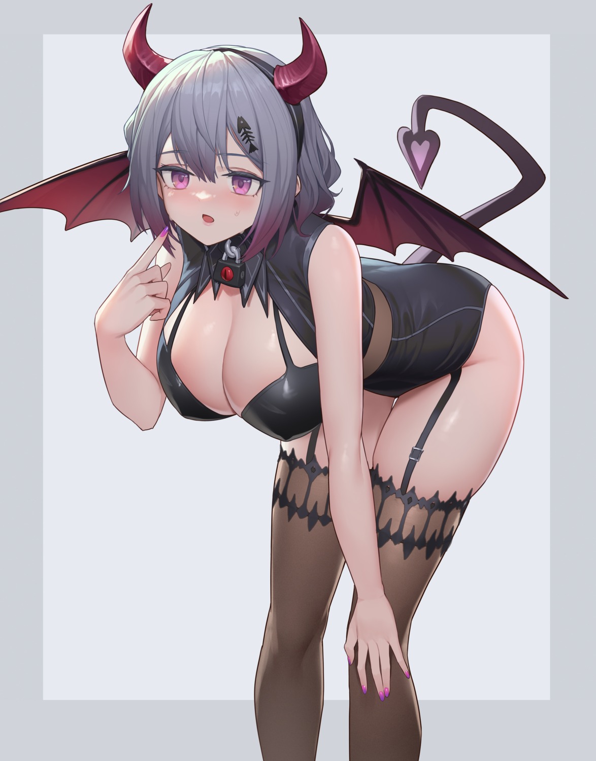 horns stockings tail thighhighs wings xzu