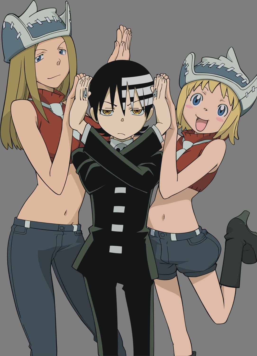 death_the_kid elizabeth_thompson patricia_thompson soul_eater transparent_png vector_trace