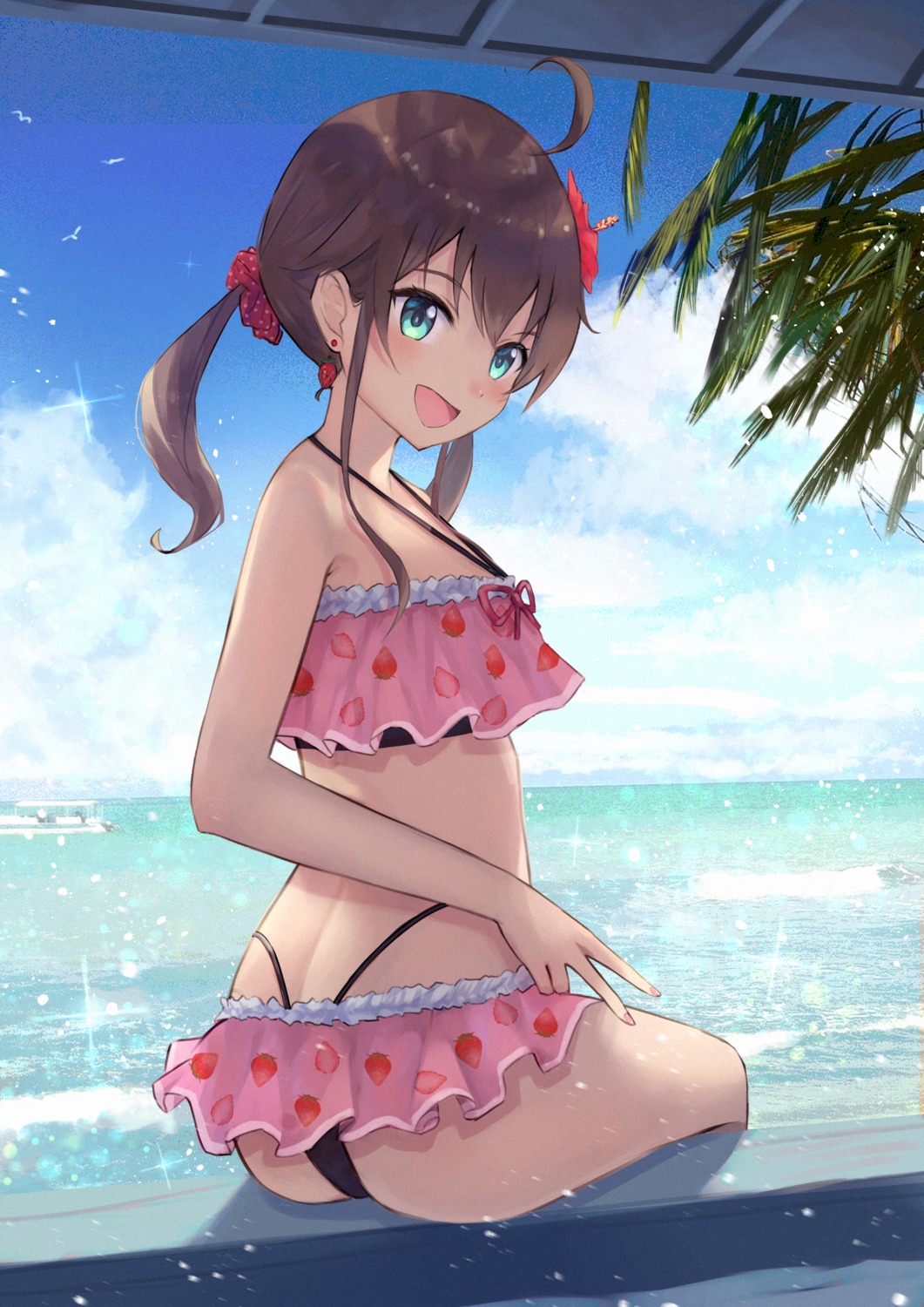 ass bikini hololive natsuiro_matsuri swimsuits xyunx