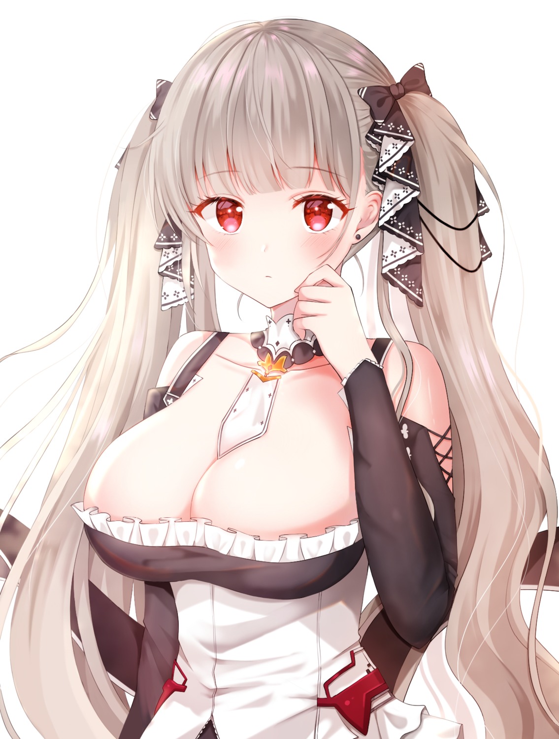 artist_revision azur_lane formidable_(azur_lane) gothic_lolita lolita_fashion nasii no_bra