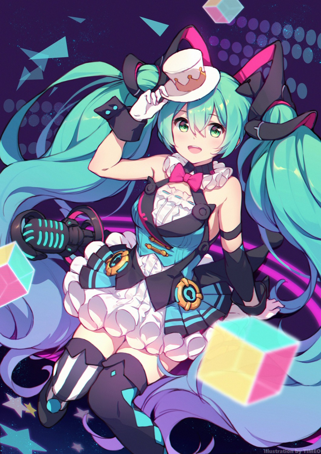 hatsune_miku magical_mirai thighhighs timeo vocaloid