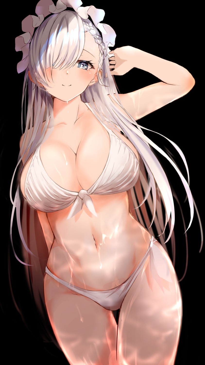 azur_lane belfast_(azur_lane) bikini raru_(nanaharararu) swimsuits wet