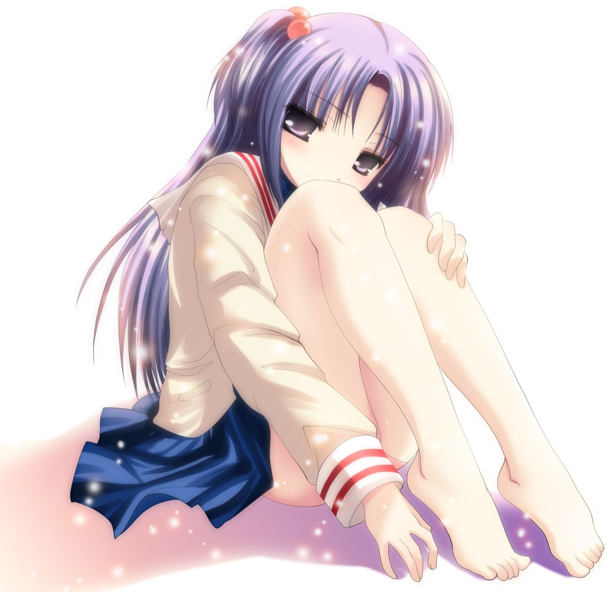 clannad feet ichinose_kotomi namamo_nanase seifuku