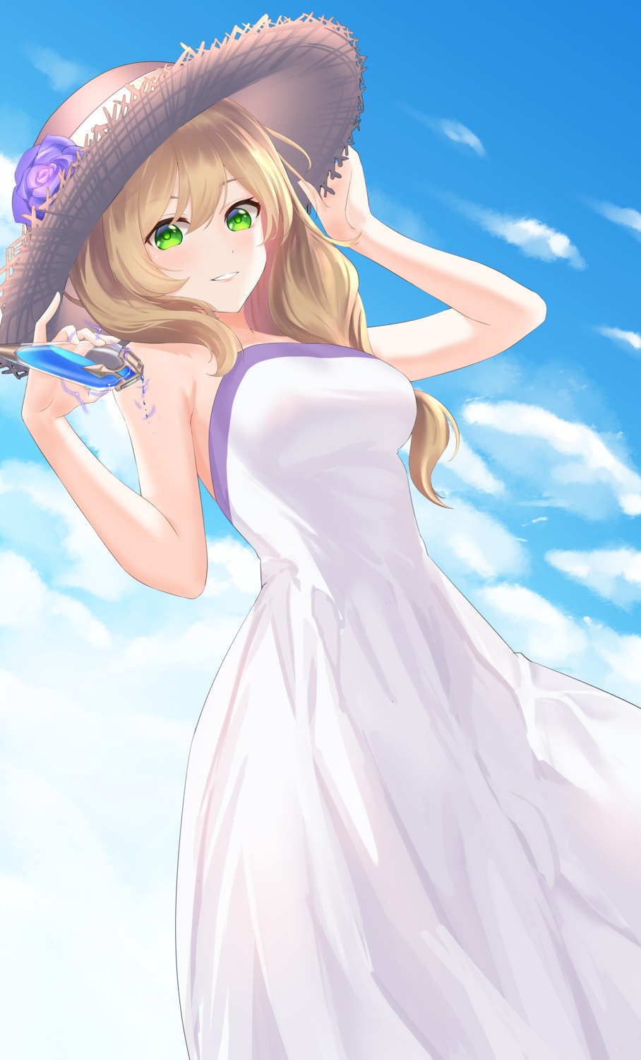 dress genshin_impact lisa_(genshin_impact) qi_xuan summer_dress