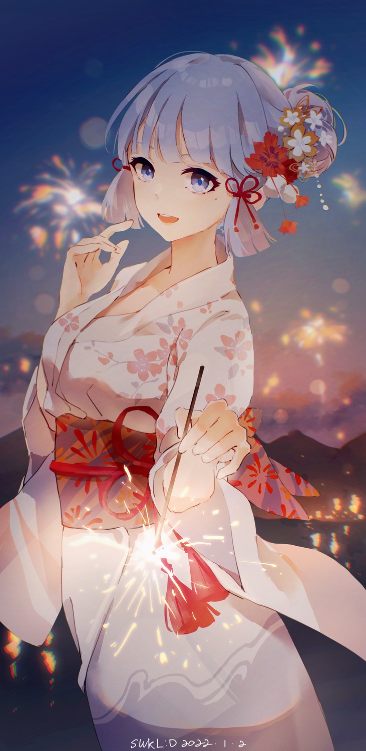 genshin_impact kamisato_ayaka swkl:d yukata