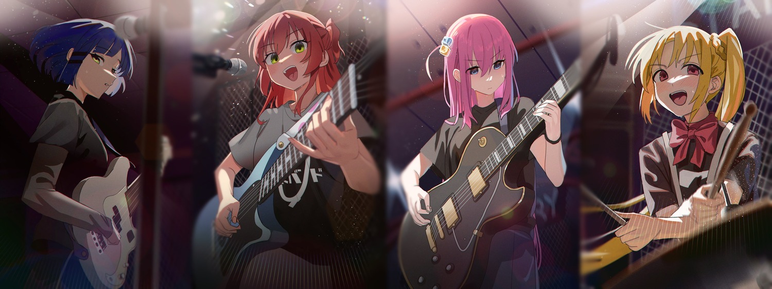 bocchi_the_rock! gotou_hitori guitar ijichi_nijika jiki_(gkdlfnzo1245) kita_ikuyo yamada_ryou