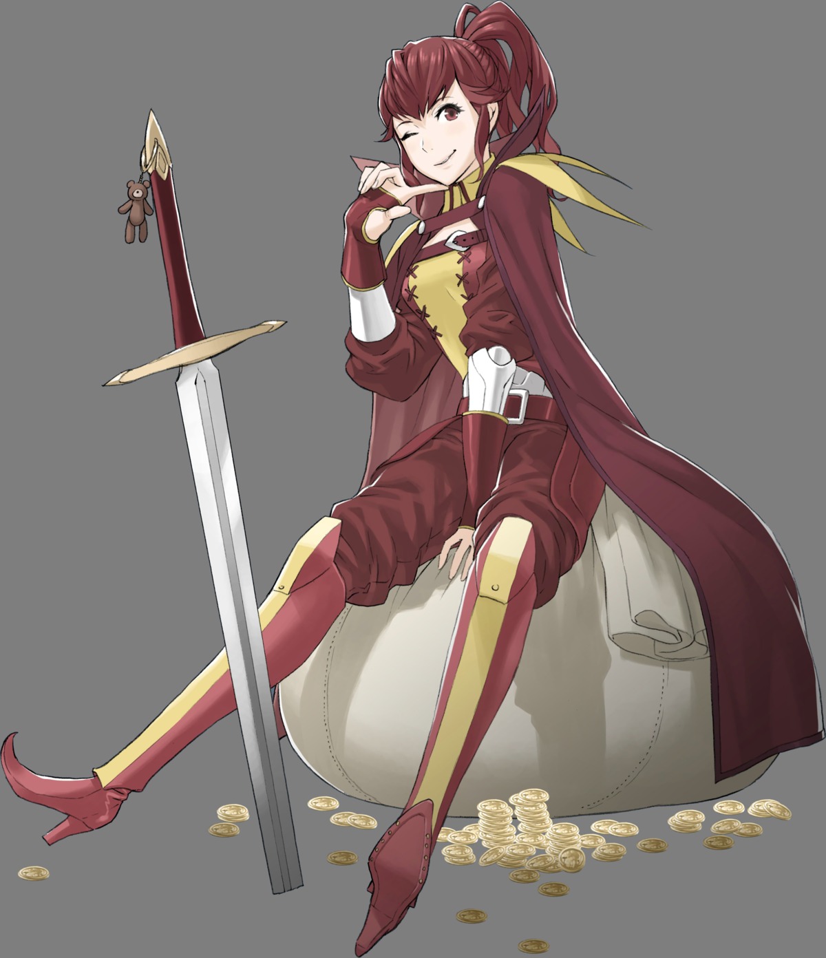 anna_(fire_emblem) fire_emblem fire_emblem_kakusei heels kozaki_yuusuke nintendo sword transparent_png