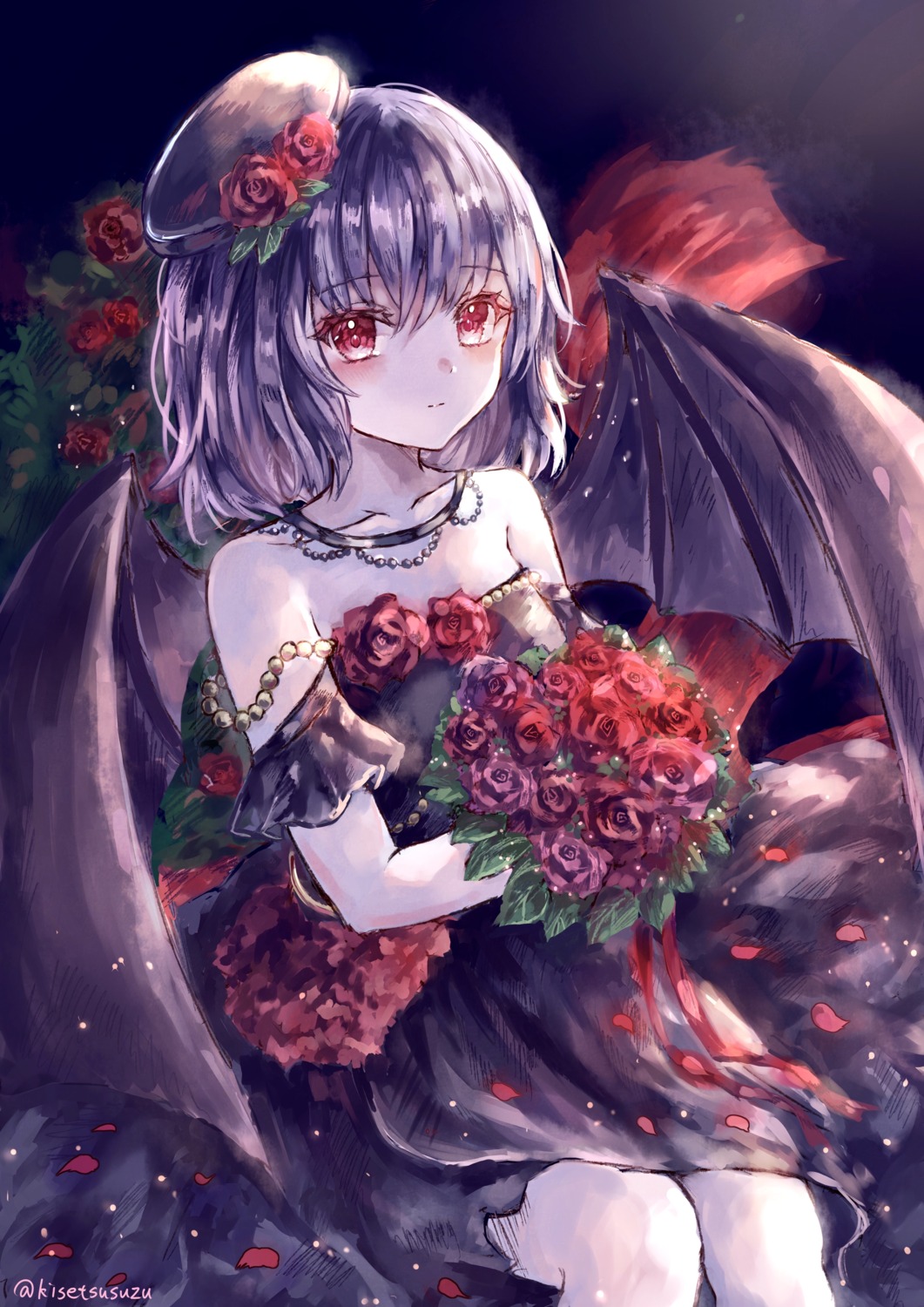 dress remilia_scarlet suzushina touhou wings