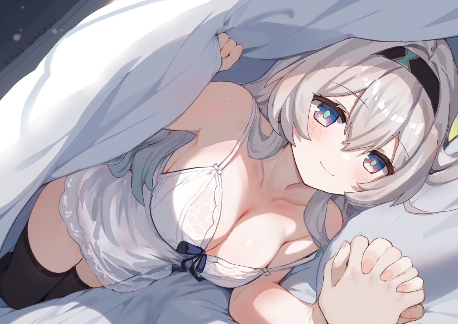 firefly honkai:_star_rail kkkula lingerie see_through sheets thighhighs