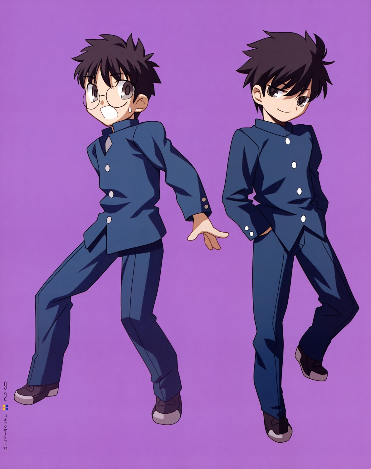 chibi male melty_blood nanaya_shiki takeuchi_takashi toono_shiki tsukihime type-moon