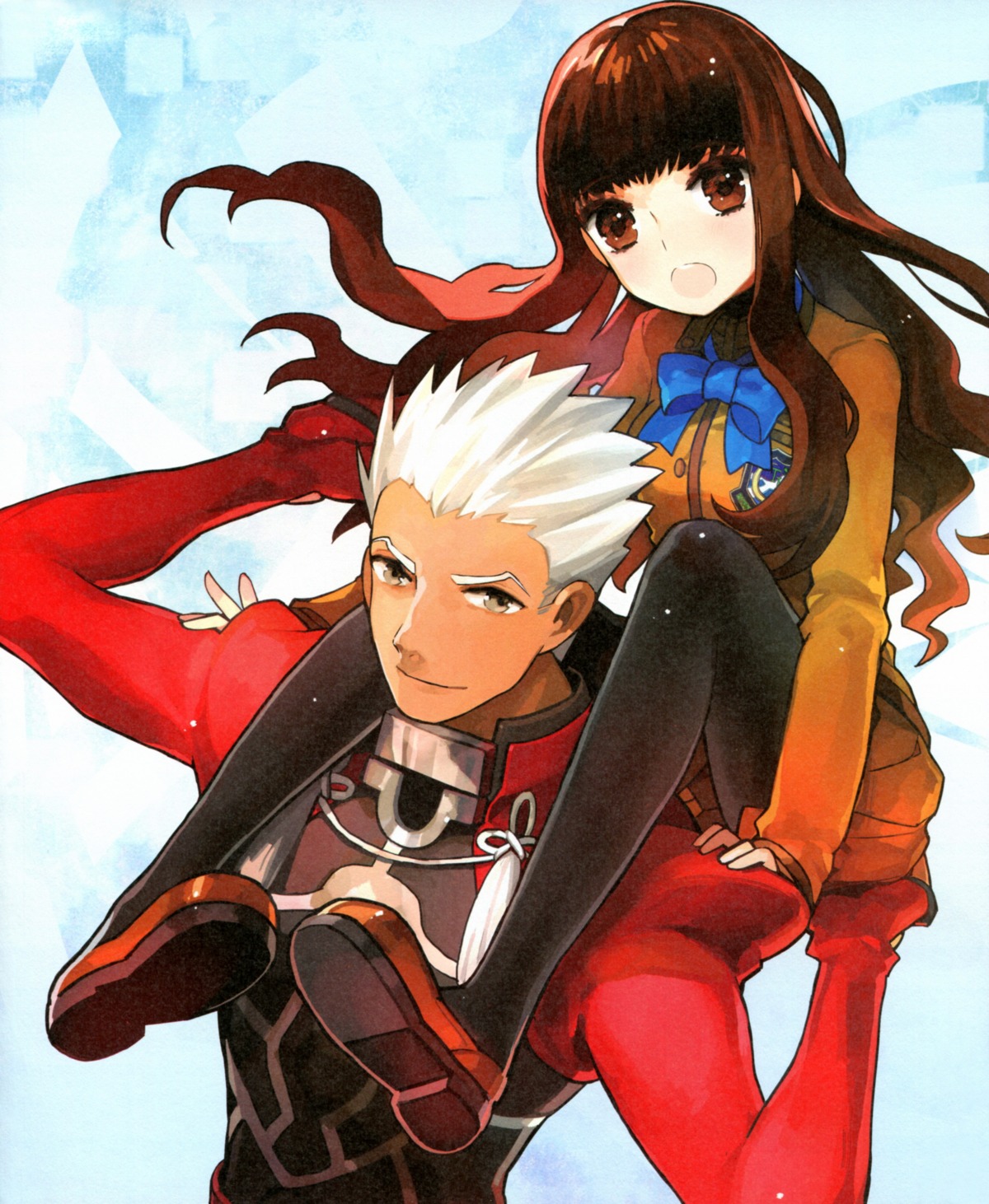archer fate/extra fate/extra_ccc fate/stay_night paper_texture type-moon wada_rco