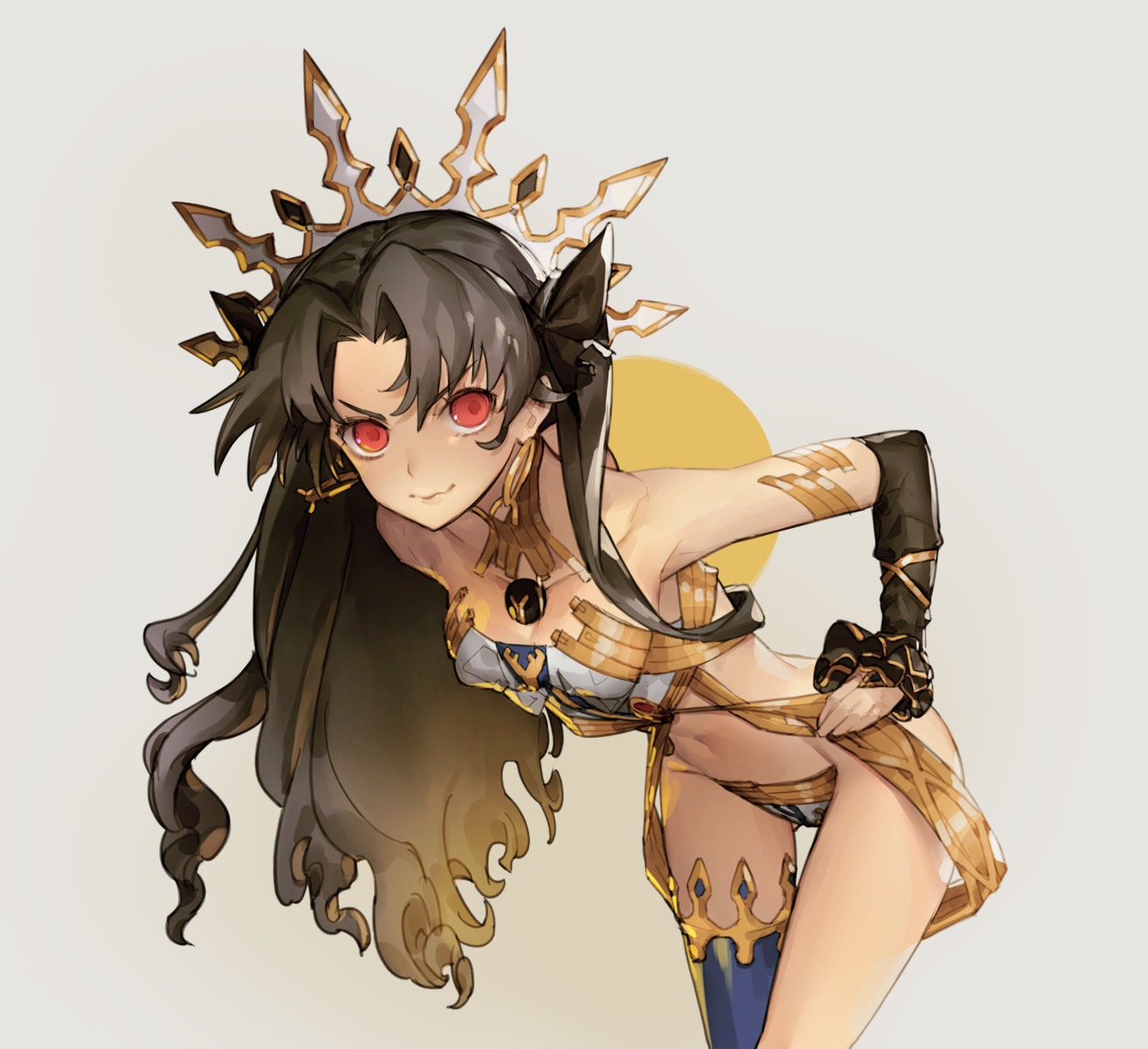 bikini_armor cleavage fate/grand_order honey_bee_(bancoth) ishtar_(fate/grand_order) thighhighs