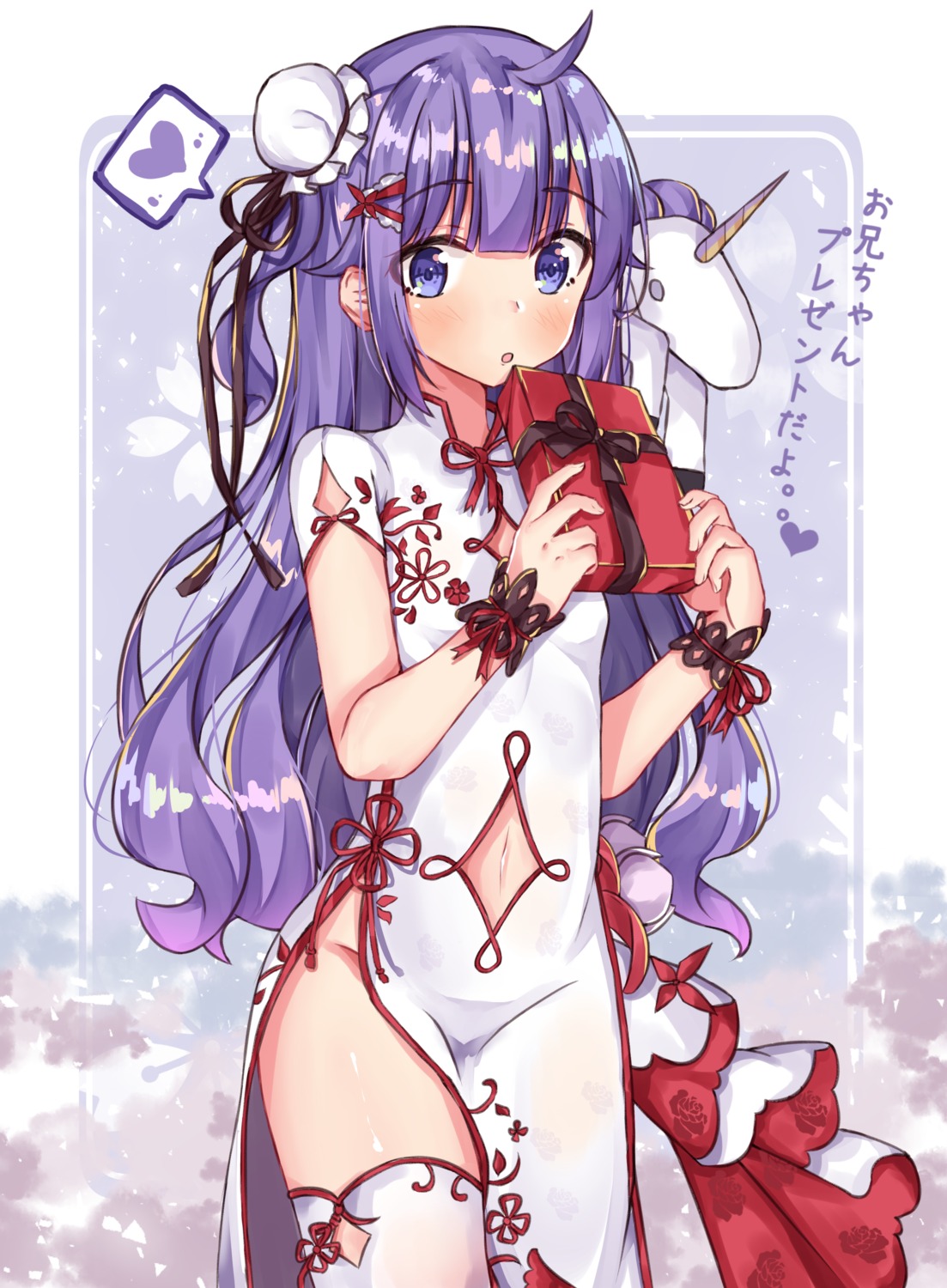 azur_lane chinadress nopan norazura unicorn_(azur_lane) valentine