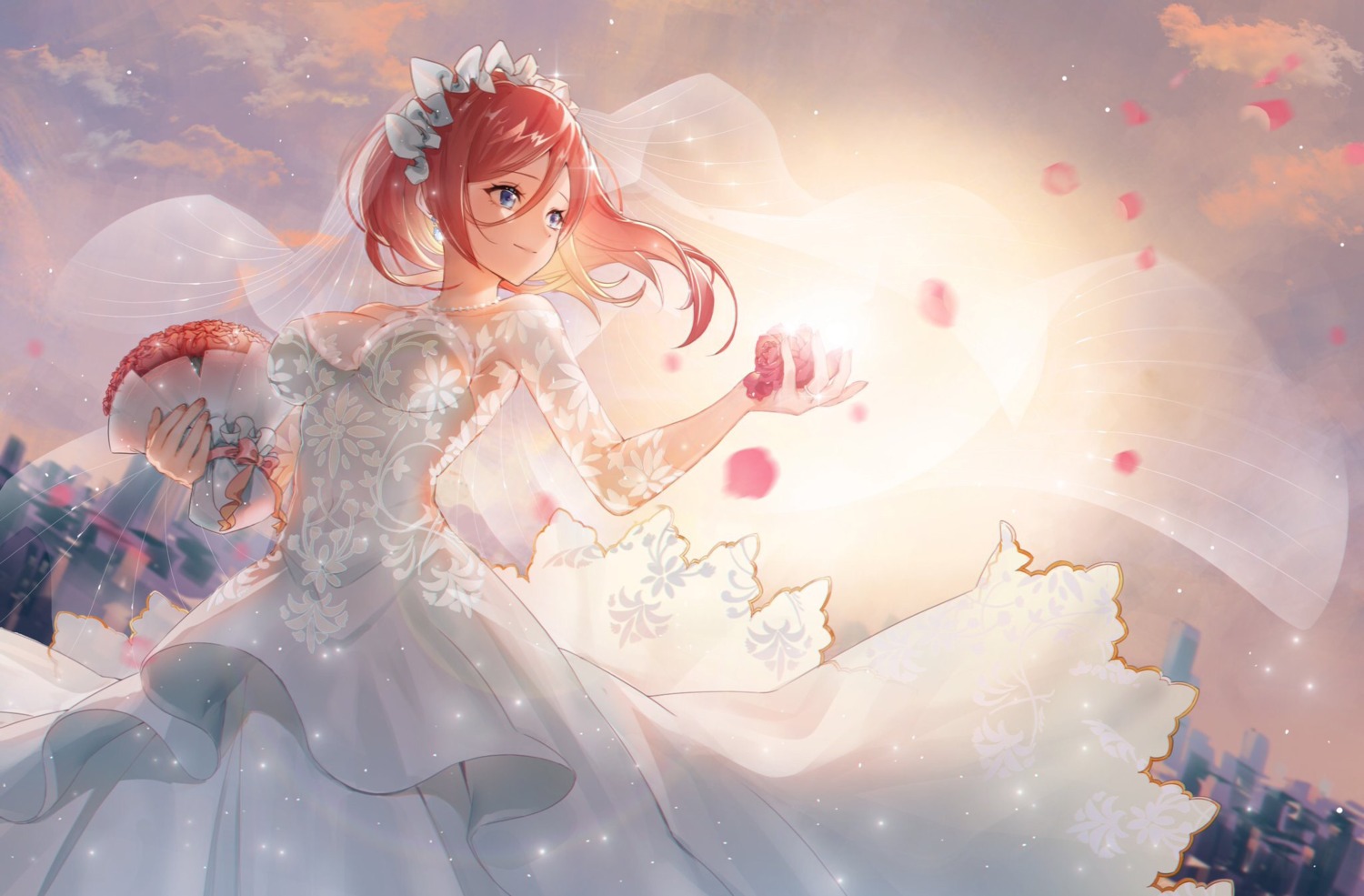 5-toubun_no_hanayome dress nakano_miku sai_ichirou see_through wedding_dress