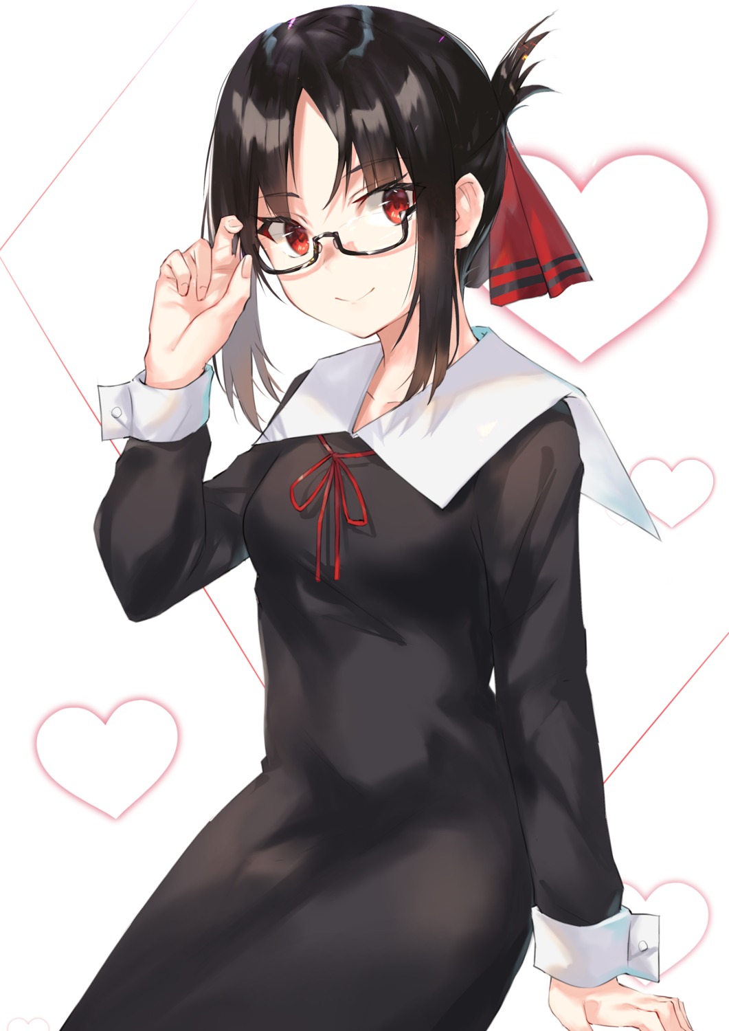 kaguya-sama_wa_kokurasetai_~tensai-tachi_no_renai_zunousen~ megane seifuku shinomiya_kaguya taht_(that_is_mm)