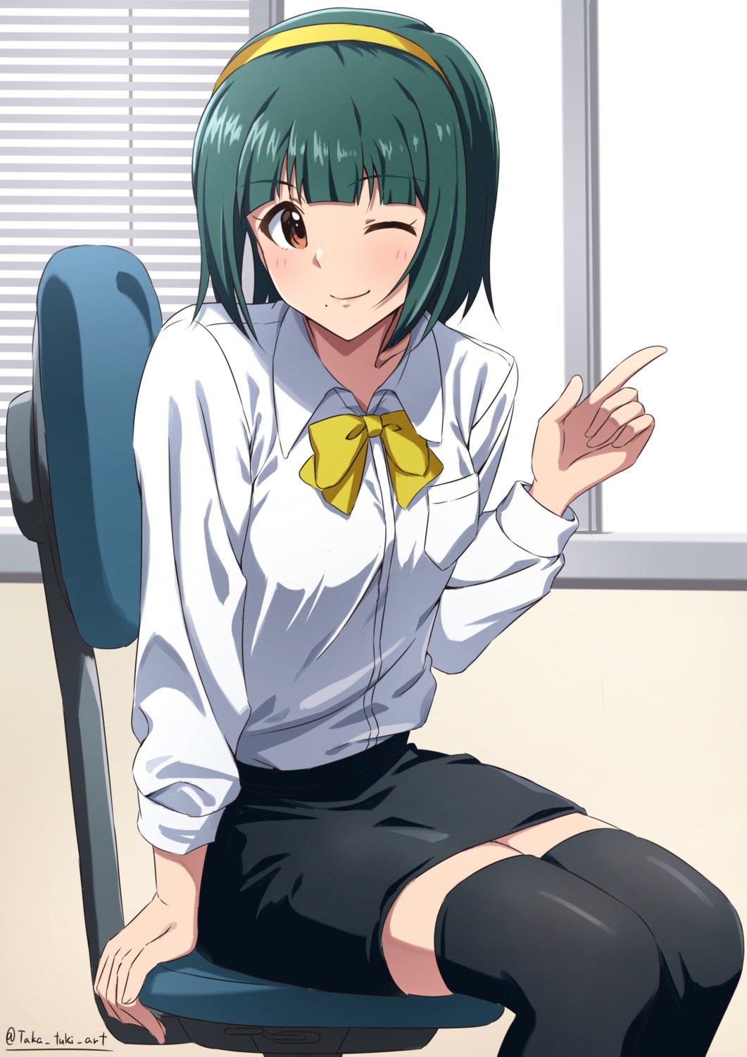 dress_shirt otonashi_kotori takatsuki_p the_idolm@ster thighhighs