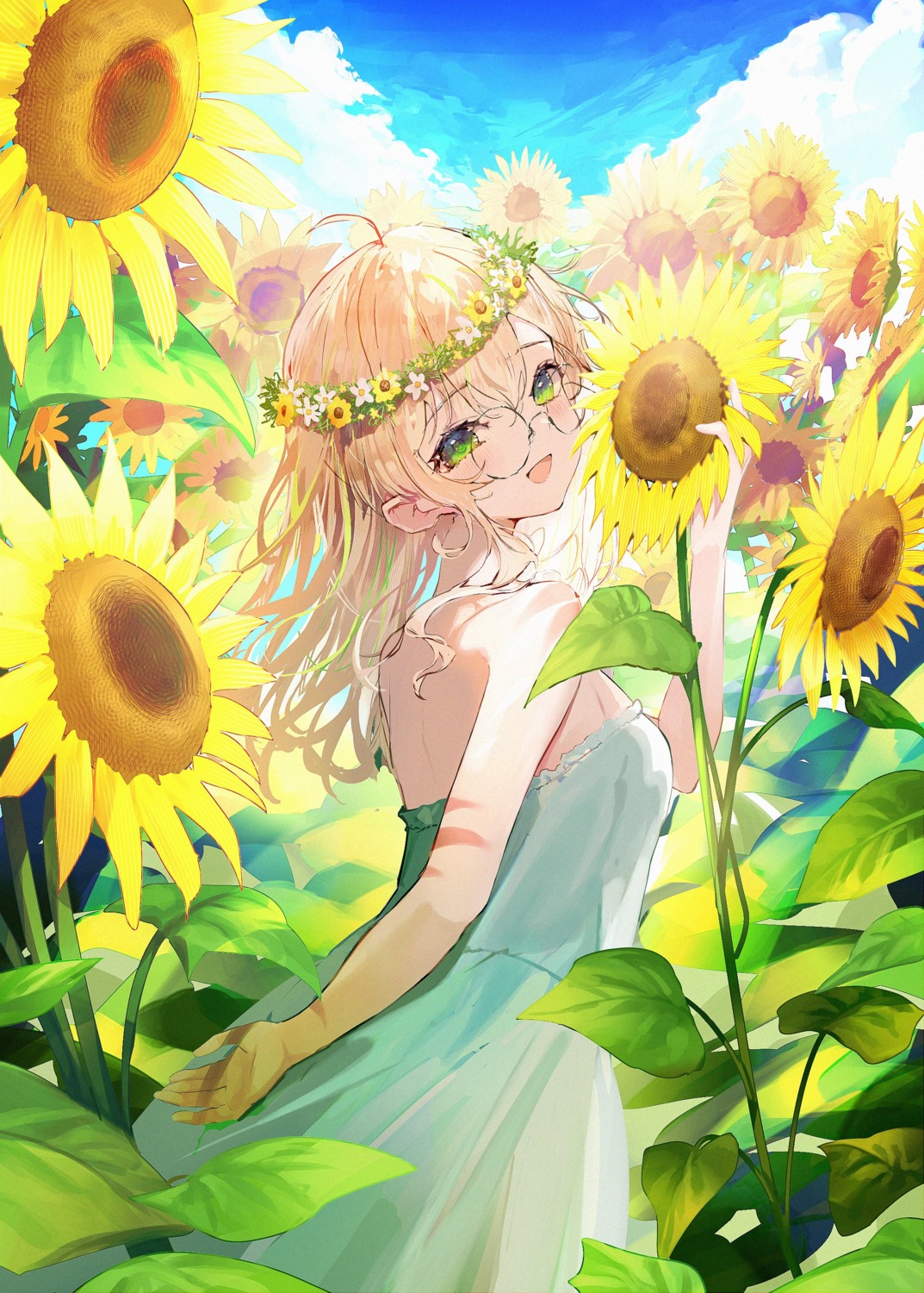 dress megane negimapurinn no_bra summer_dress