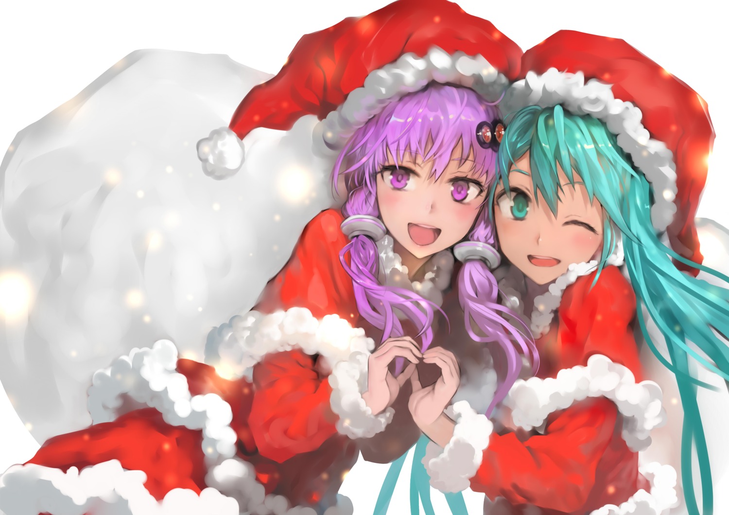 bob christmas hatsune_miku vocaloid yuzuki_yukari