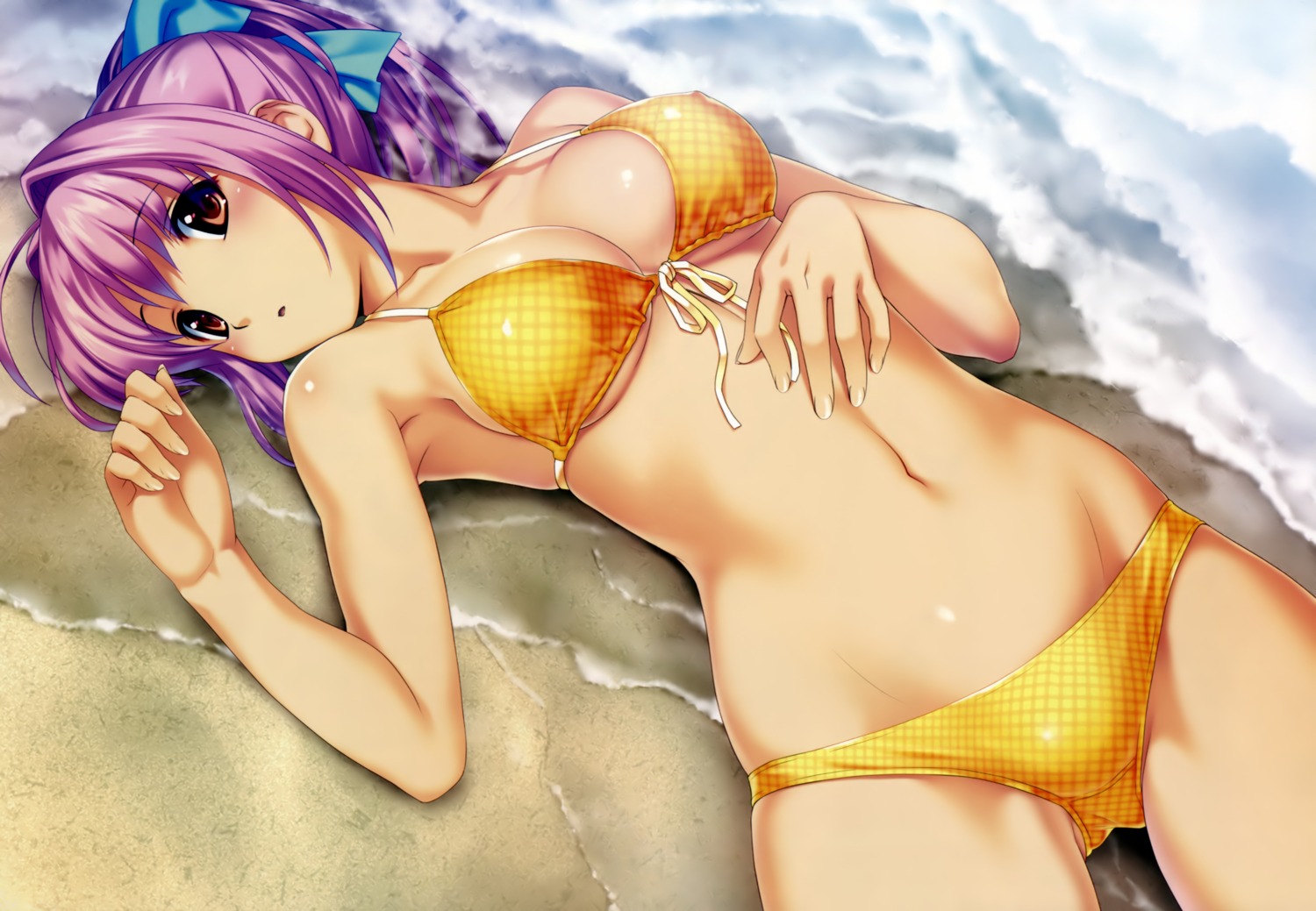 bikini cleavage hinata_hanabi koutaro swimsuits tropical_kiss twinkle