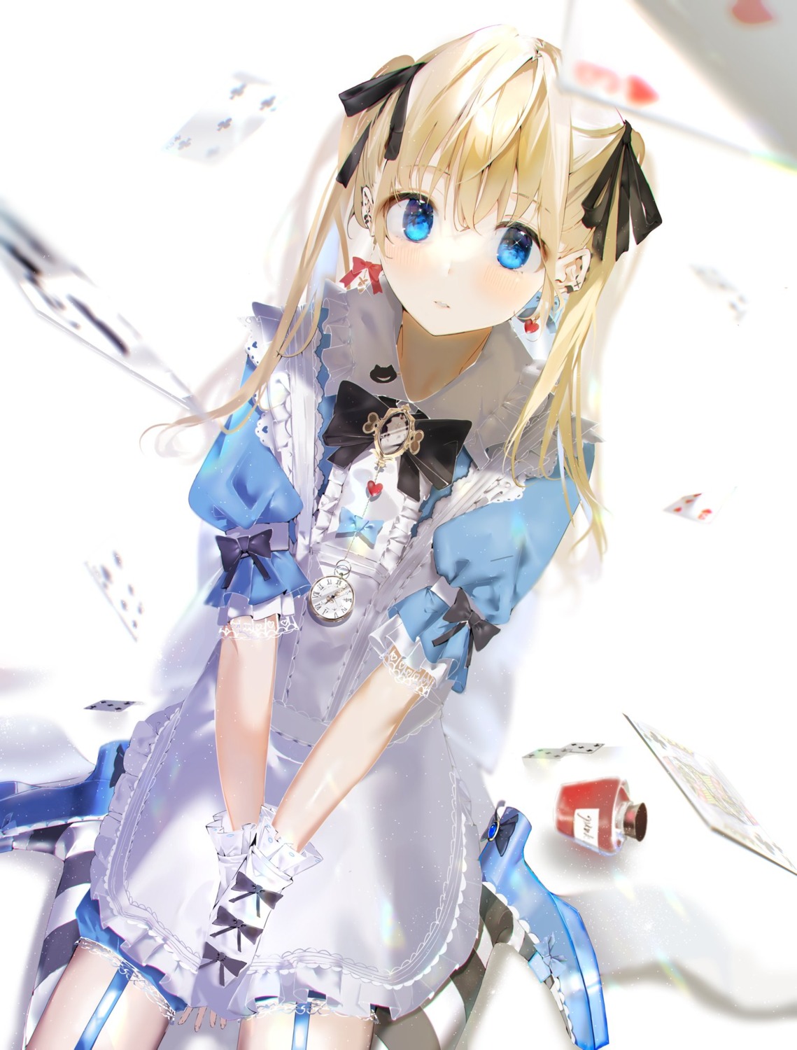 alice alice_in_wonderland dress iftuoma stockings thighhighs