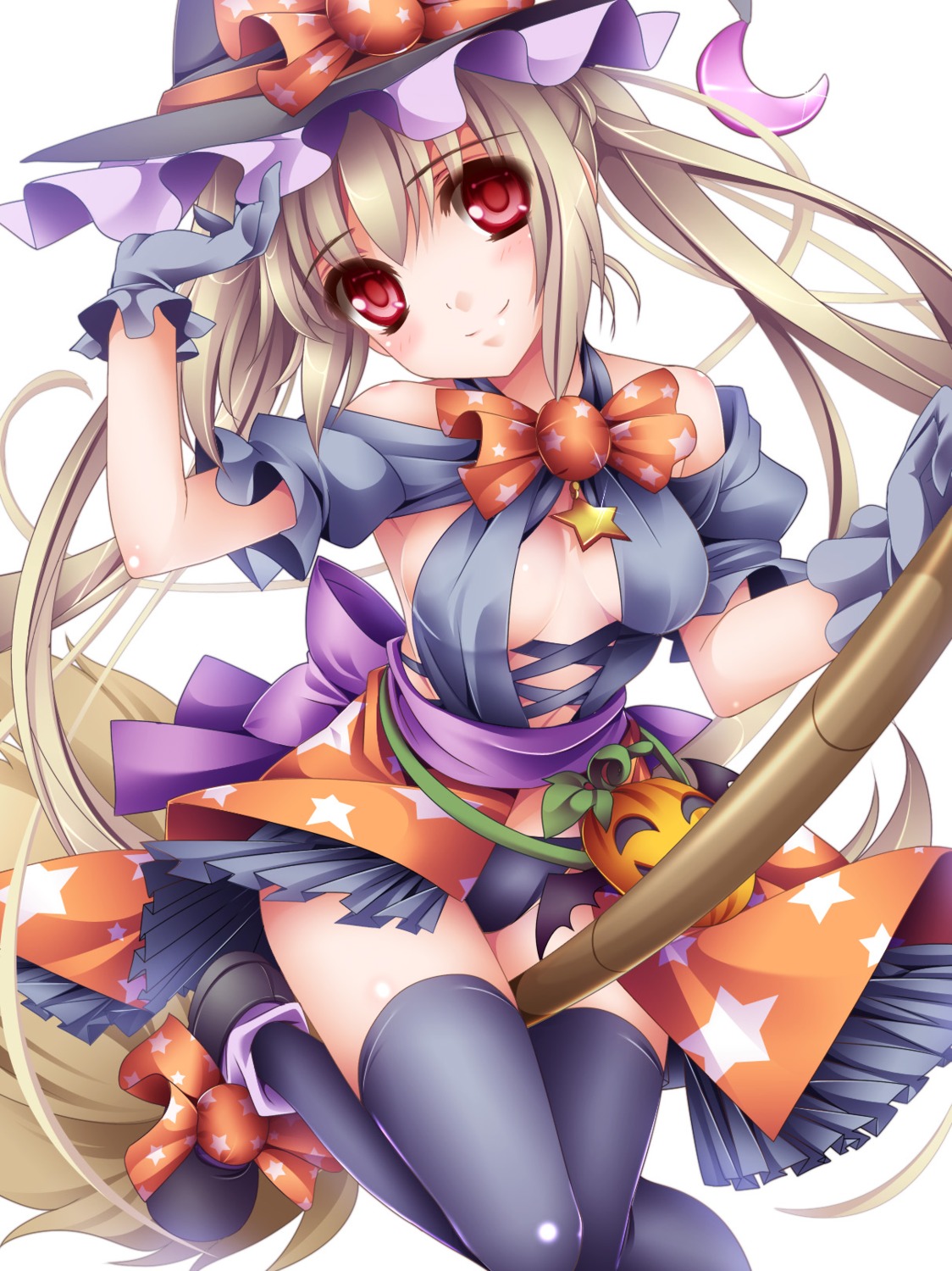cleavage halloween monety thighhighs witch